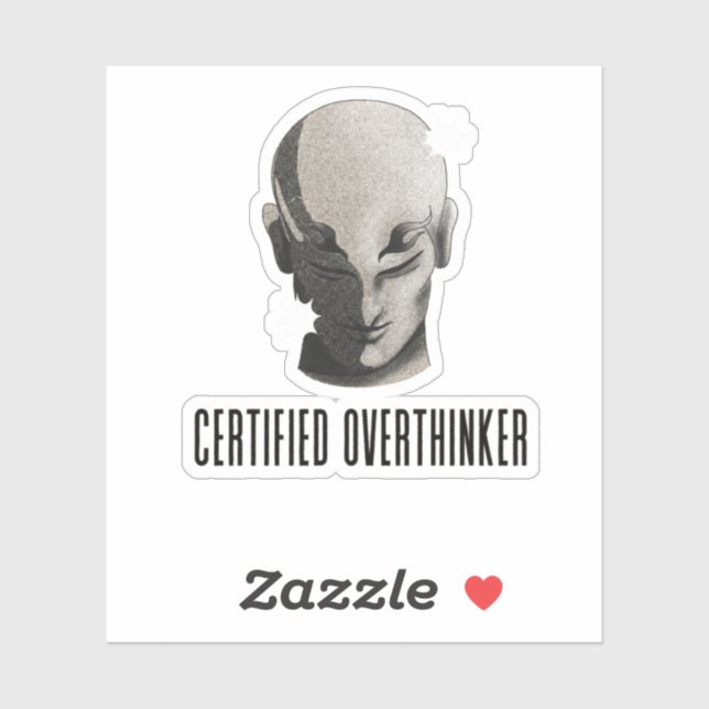 Overthinker Quote Vintage Grunge Design (Sheet)
