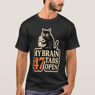 Overthinking Cat Funny Meme T-Shirt