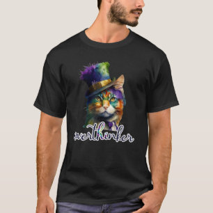 Overthinking Cat Meme Overthinker Gifts Christmas T-Shirt