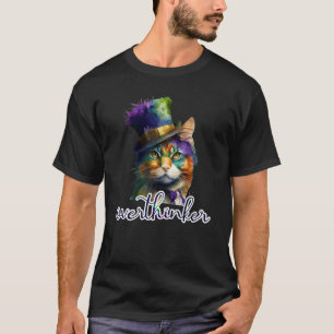 Overthinking Cat Meme Overthinker Gifts Christmas T-Shirt