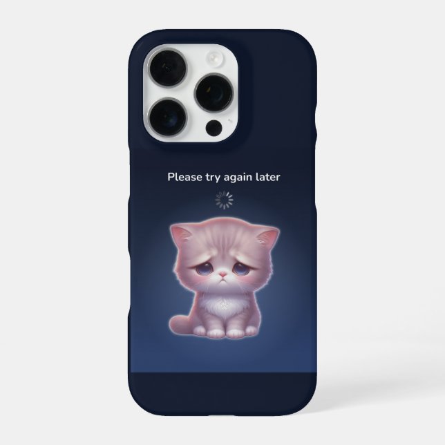 Overthinking Cat Phone Case – Cute Aesthetic (Back)