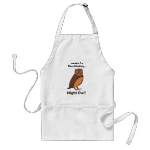 Overthinking Night Owl Funny Standard Apron