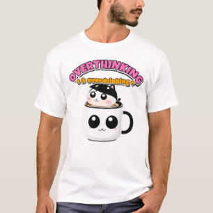 Overthinking & Overdrinking Coffee Funny T-Shirt