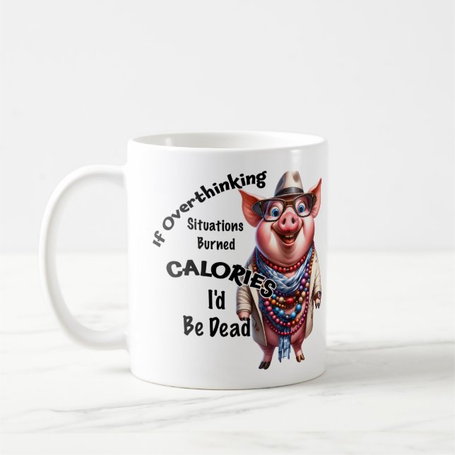 Overthinking Pig Mug (Left)