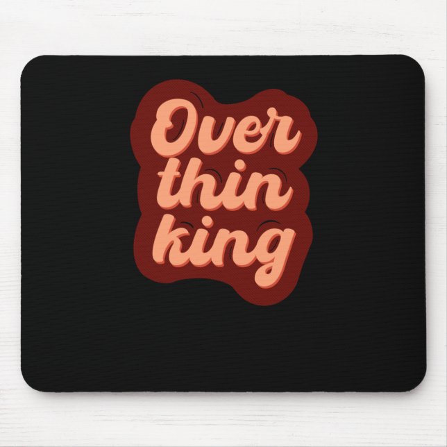 Overthinking Typography Design For Professional Ov Mouse Mat (Front)