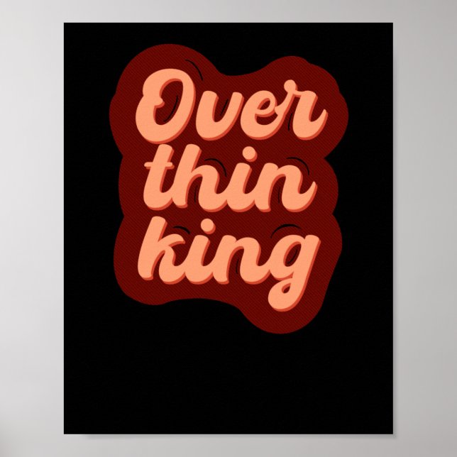 Overthinking Typography Design For Professional Ov Poster (Front)
