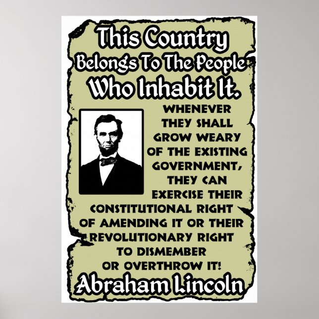 Overthrow The Government Poster (Front)