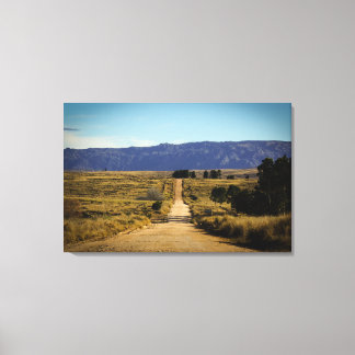 Overview Mountain Road Surrounded By Vegetation Canvas Print