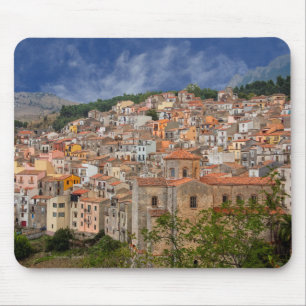 Overview of a Sicilian mountain town Mouse Mat