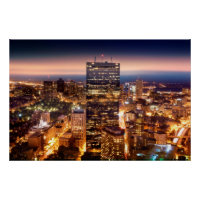 Overview of Boston at night