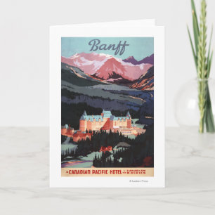Overview of the Banff Springs Hotel Poster Card