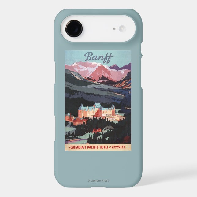 Overview of the Banff Springs Hotel Poster Case-Mate iPhone Case (Back)