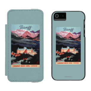 Overview of the Banff Springs Hotel Poster Incipio Watson™ iPhone 5 Wallet Case