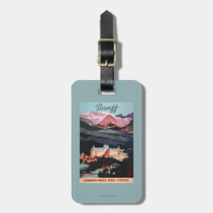 Overview of the Banff Springs Hotel Poster Luggage Tag