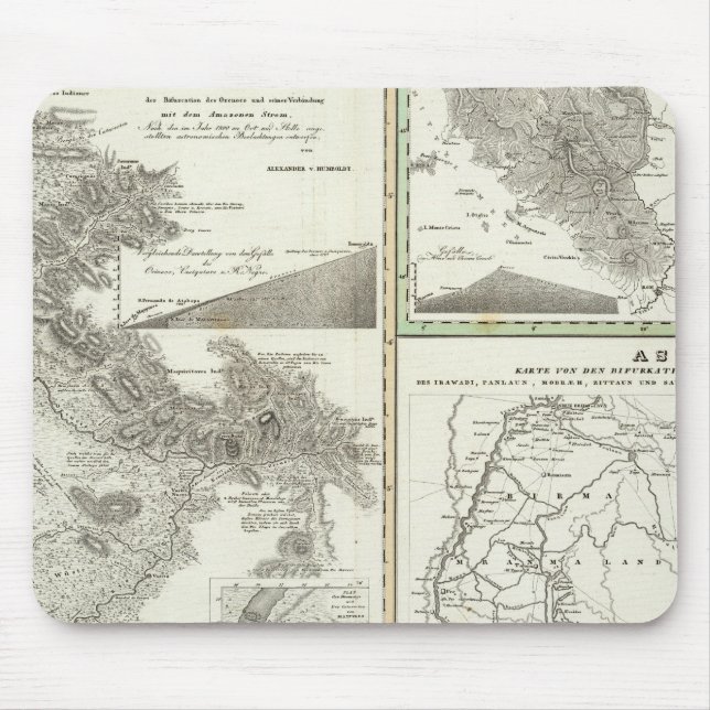 Overview of the better known bifurcation mouse mat (Front)