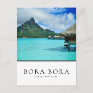 Overwater bungalow, Bora Bora, French Polynesia Postcard