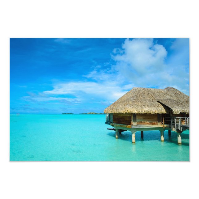 Overwater bungalow on Bora Bora print (Front)