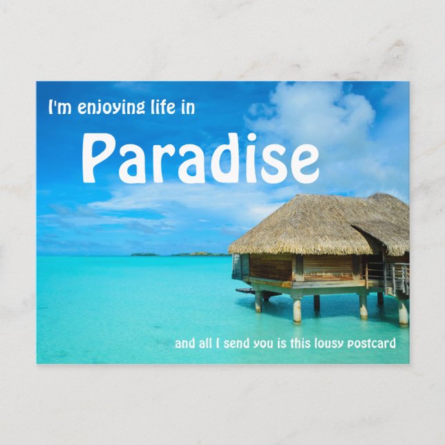 Overwater bungalow postcard (Front)