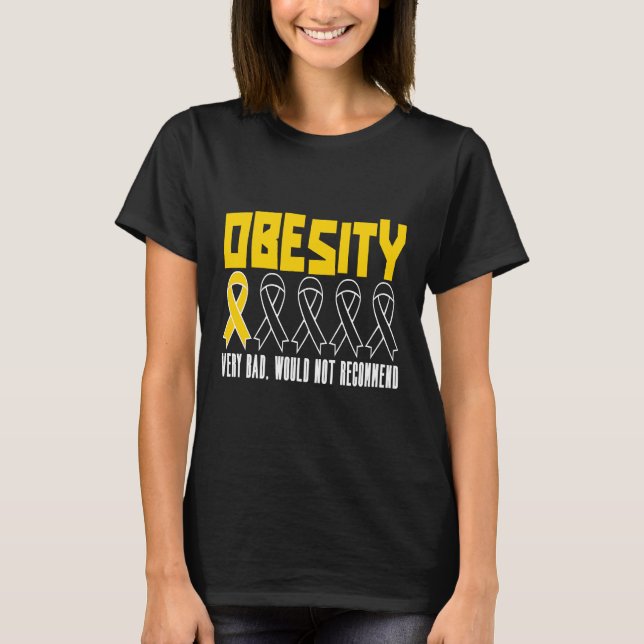 Overweight Fat Obese Chubby Obesity Awareness T-Shirt (Front)
