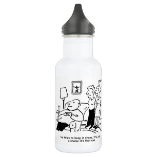 Overweight Unfit Obese Man Tries to Keep Fit Funny 532 Ml Water Bottle