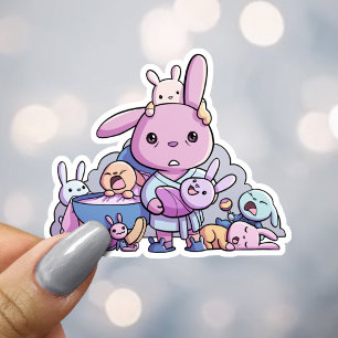 Overwhelmed Bunny Mum New Parent Vinyl