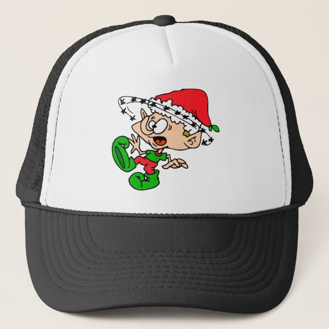 Overwhelmed Elf Trucker Hat (Front)