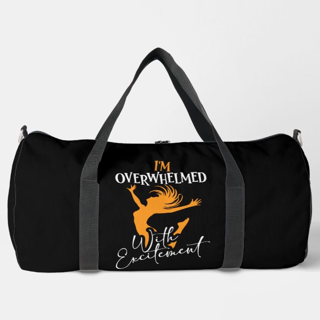 Overwhelmed With Excitement Jumping Figure Duffle Bag (Front)