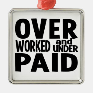 Overworked ornament, customizable metal tree decoration