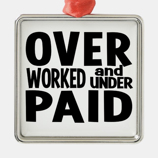 Overworked ornament, customizable metal tree decoration (Front)