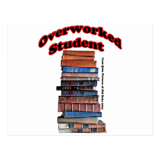 Overworked Student Postcard