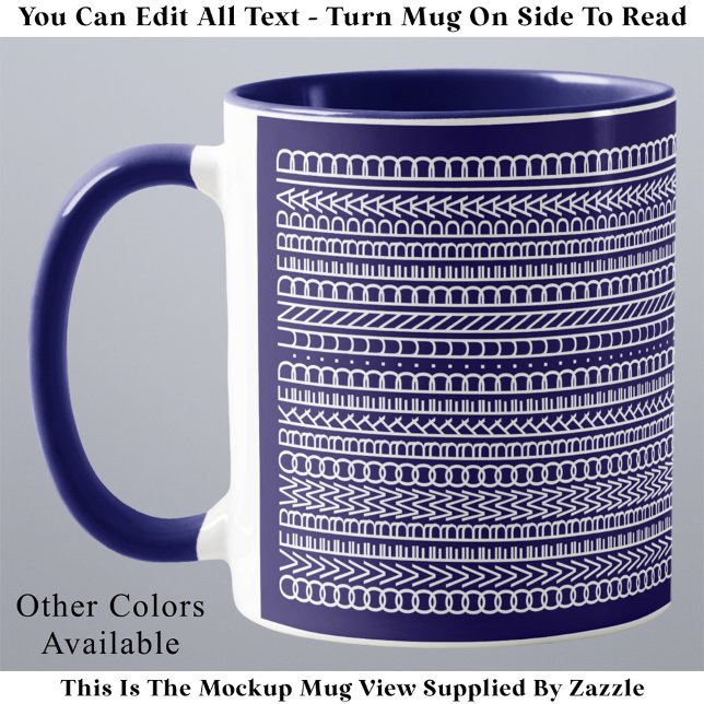 Overworked Underpaid Funny Modern Hidden Message Mug (Creator Uploaded)