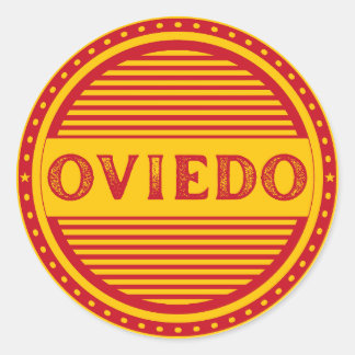Oviedo City Pride Emblem – Spanish Identity Classic Round Sticker