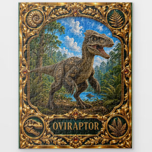 Oviraptor Dinosaur, Jewelled Heirloom Art Jigsaw Puzzle