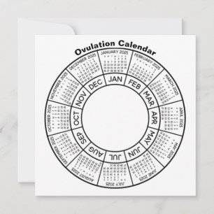 Ovulation Calendar Postcard