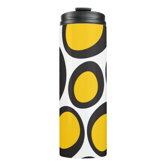 Ovvio Black and Yellow Thermal Tumbler (Front)
