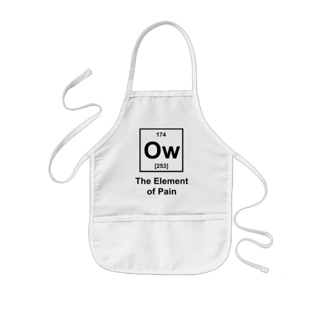 Ow, The Element of Pain Kids Apron (Front)