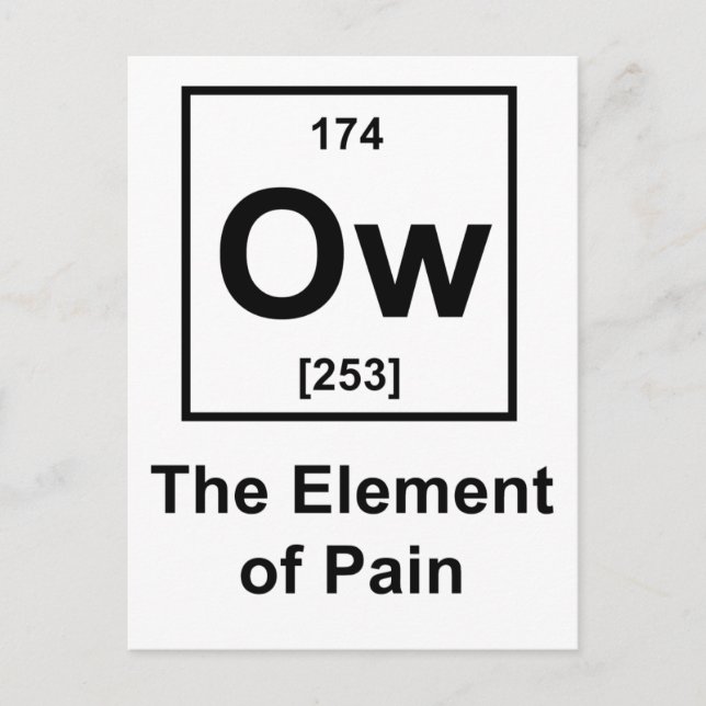 Ow, The Element of Pain Postcard (Front)