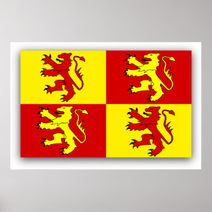 Owain Glyndwr, United Kingdom flag Poster