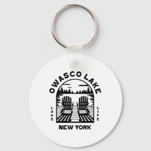Owasco Lake New York Outdoors Vintage Key Ring