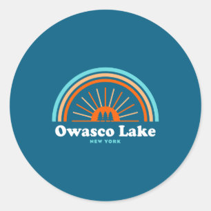 Owasco Lake New York Rainbow _1 Classic Round Sticker