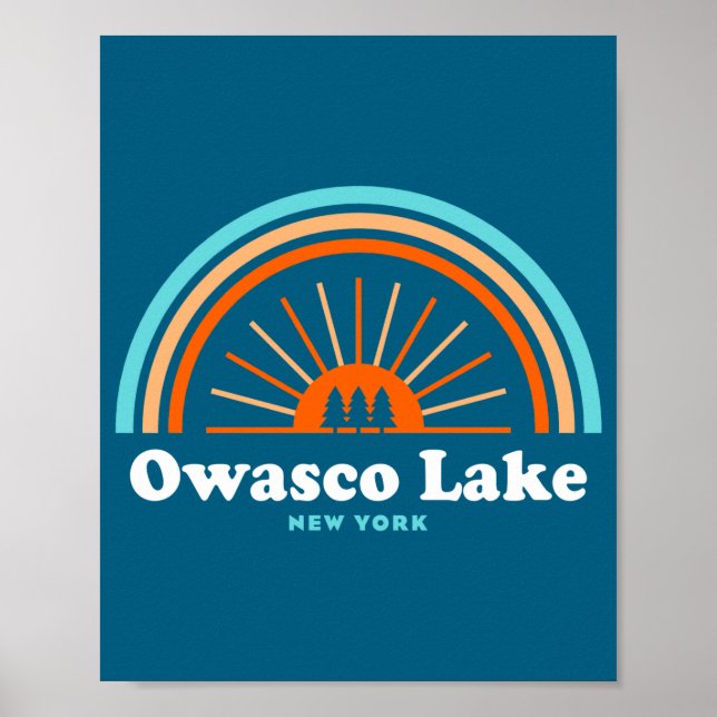 Owasco Lake New York Rainbow  Poster (Front)