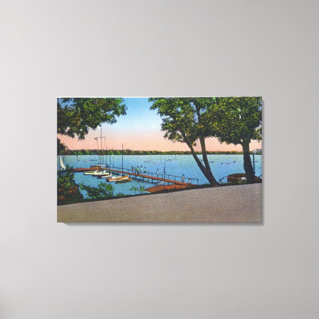 Owasco Yacht Club View of Owasco Lake Canvas Print (Front)