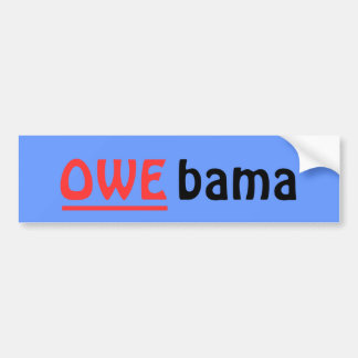 OWE-bama Sticker, Blue Bumper Sticker