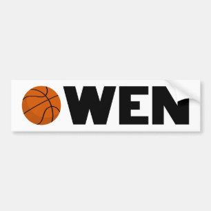 Owen Basketball Bumper Sticker
