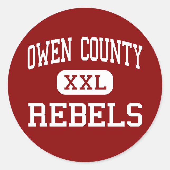Owen County - Rebels - High - Owenton Kentucky Classic Round Sticker (Front)