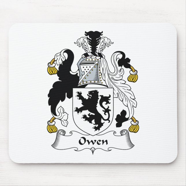 Owen Family Crest Mouse Mat (Front)