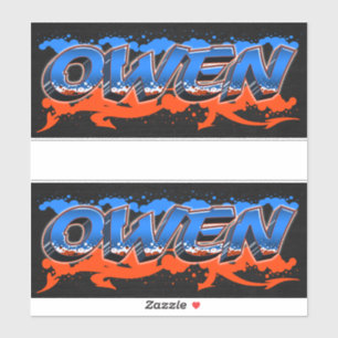 Owen First Name Graffiti Sticker