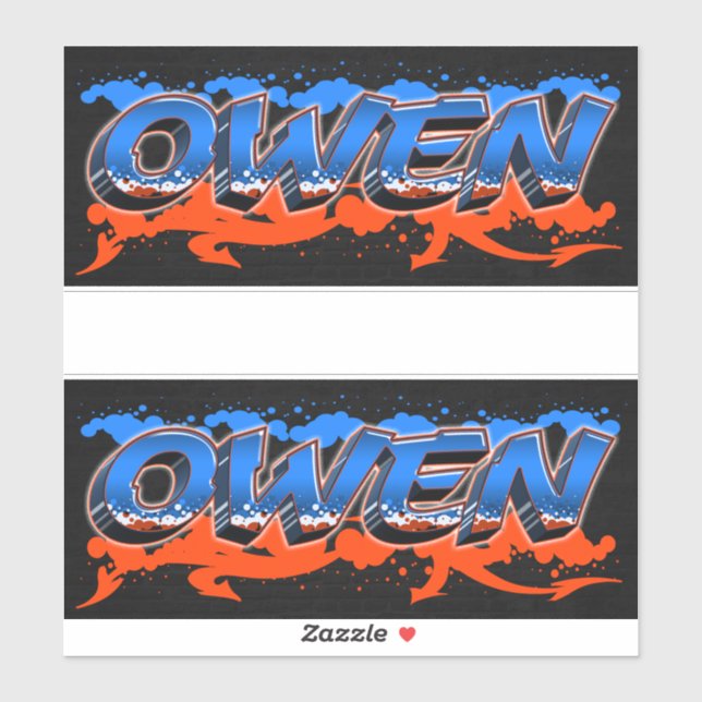Owen First Name Graffiti Sticker (Sheet)