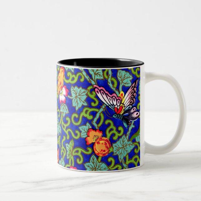 Owen Jones Antique Oriental Butterflies Two-Tone Coffee Mug (Right)