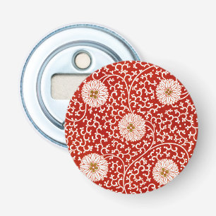 Owen Jones Chinese Ornament Red White Floral Bottle Opener